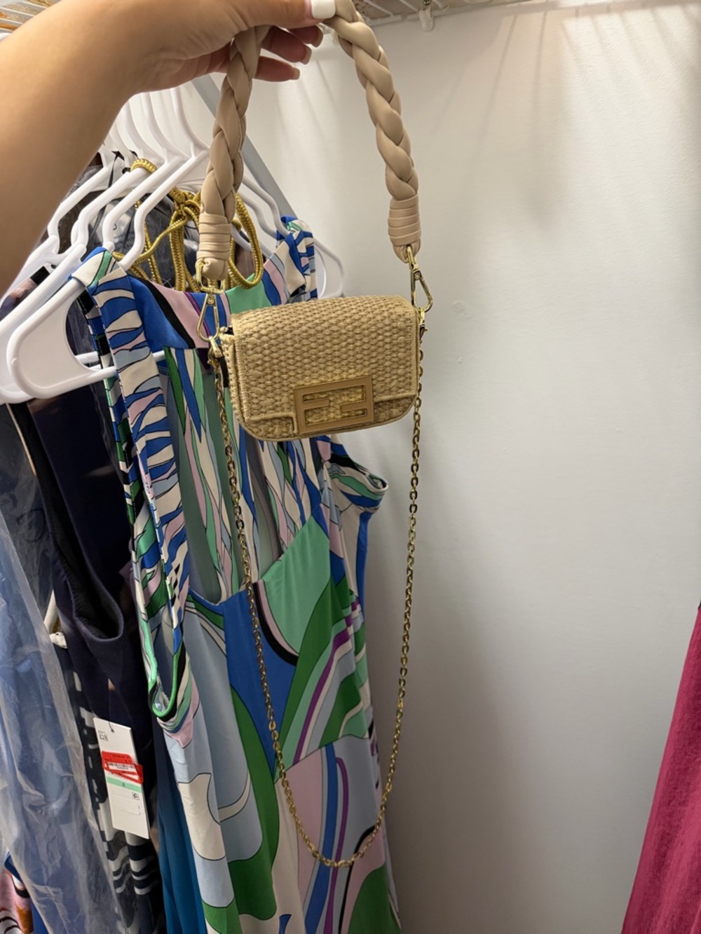 Designer Nano Baguette Crossbody Bag